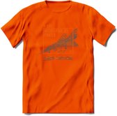 F-106 Vliegtuig T-Shirt | Unisex leger Kleding | Dames - Heren Straaljager shirt | Army F16 | Grappig bouwpakket Cadeau | - Oranje - 3XL