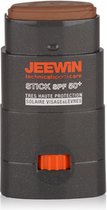 JEEWIN Sunblock Stick SPF 50+ - DONKER BRUIN  | ook geschikt voor bescherming tattoo | 100% Minerale zonbescherming UVA/UVB | Zonnebrand | GEEN NANO of Microplastics | Trotse spons