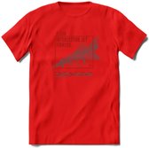 F-106 Vliegtuig T-Shirt | Unisex leger Kleding | Dames - Heren Straaljager shirt | Army F16 | Grappig bouwpakket Cadeau | - Rood - M