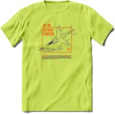 AV-8B Vliegtuig T-Shirt | Unisex leger Kleding | Dames - Heren Straaljager shirt | Army F16 | Grappig bouwpakket Cadeau | - Groen - XXL