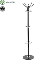 MoreLife Staande Kapstop - Kapstop met marmeren voet - Moderne Kapstop voor in huis of op de zaak - Jassenhanger - Paraplu Ring - 173.5 CM hoog