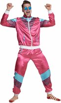 Fout Trainingspak 80'S Panterprint roze - verkleedkostuum - unisex - pak XS/S