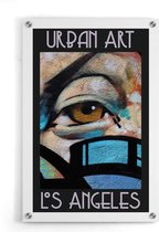 Walljar - Los Angeles Graffiti Oog - Muurdecoratie - Plexiglas schilderij