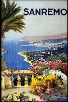 Walljar - Sanremo - Muurdecoratie - Poster met lijst