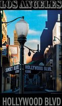 Walljar - Los Angeles Hollywood BLVD - Muurdecoratie - Poster met lijst