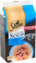 2x - Sheba - Kattenvoeding - Classic Soup Versheidszakjes met Tonijn - 4x40g