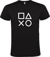 Zwart T-shirt ‘PlayStation Buttons’ Wit Maat 5XL