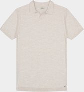 Dstrezzed - Polo Melange Lichtbeige - Modern-fit - Heren Poloshirt Maat XL