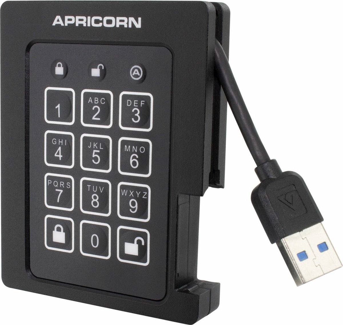 Apricorn - Padlock FIPS validated - Externe SSD - 240GB - Zwart