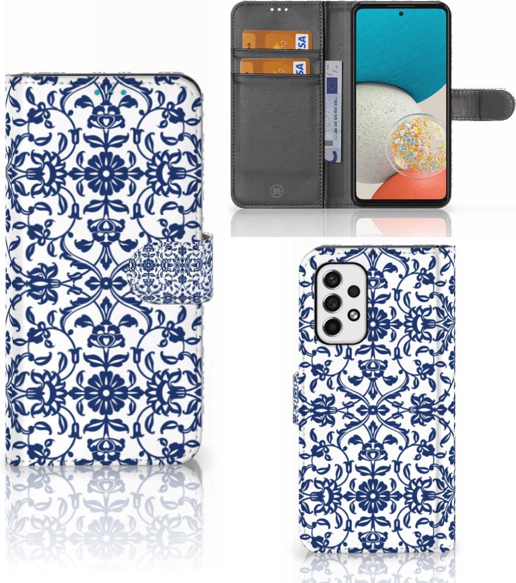 Samsung Galaxy A53 Hoesje Flower Blue