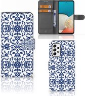 Telefoon Hoesje Geschikt voor Samsung Galaxy A53 Book Case Flower Blue