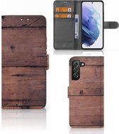 Leuk Case Geschikt voor Samsung Galaxy S22 Plus Hoesje Old Wood
