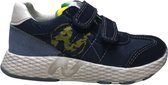 Naturino Mt 24 velcro's gele logo lederen sportieve sneakers Jesko navy