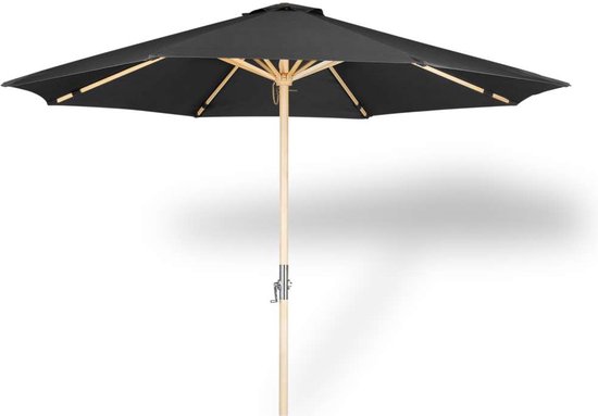 Vleien Typisch spade Lanterfant® Parasol Lucas - Houten parasol - 300 cm - Vintage Black |  bol.com