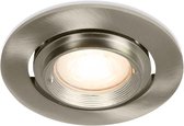 LED inbouwspot | ZinedinLED inbouwspot Lud -Rond RVS Look -Extra Warm Wit -Dimbaar -5W -Philips LED