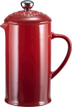 Le Creuset Aardewerken koffiepot met pers Kersenrood 22cm 0,8l