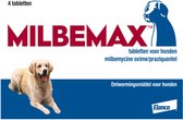 Milbemax Ontworming Tabletten Hond Groot 10 - 75 kg 4 tabletten
