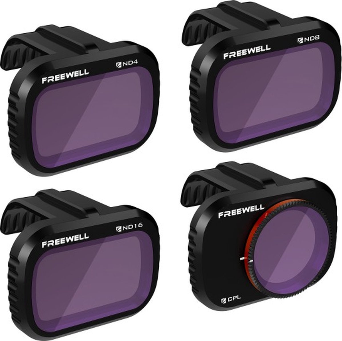 Freewell DJI Mini 1 & 2 Drone Standard Camera Day Lensfilter set ND 4-8-16 + CPL voor drone camera | hoge kwaliteit | alternatief voor PolarPro / PGYTECH / DJI / Kase / Urth / Tiffen - Freewell