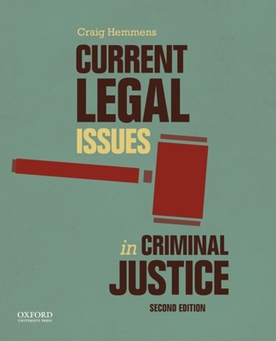 Current Legal Issues in Criminal Justice 9780199355334 Craig