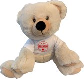 Grote knuffel beer 30 cm Be My Valentine met wit shirtje | Valentijn cadeau vrouw man | Valentijnsdag voor mannen vrouwen | Valentijn cadeautje voor hem haar | knuffelbeer | teddyb