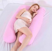 Zwangerschapskussen - Zijslaapkussen - Body Pillow - Zwangerschap Cadeau - Lichaamskussen - 145cm - Roze