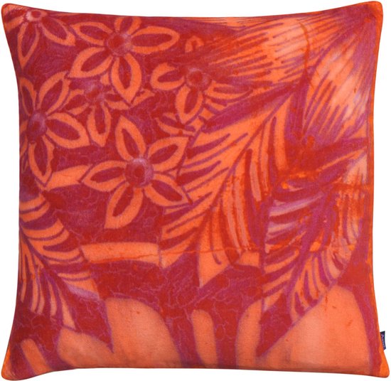 Aaizi velours sierkussen Millefleurs Red - 44x44 cm