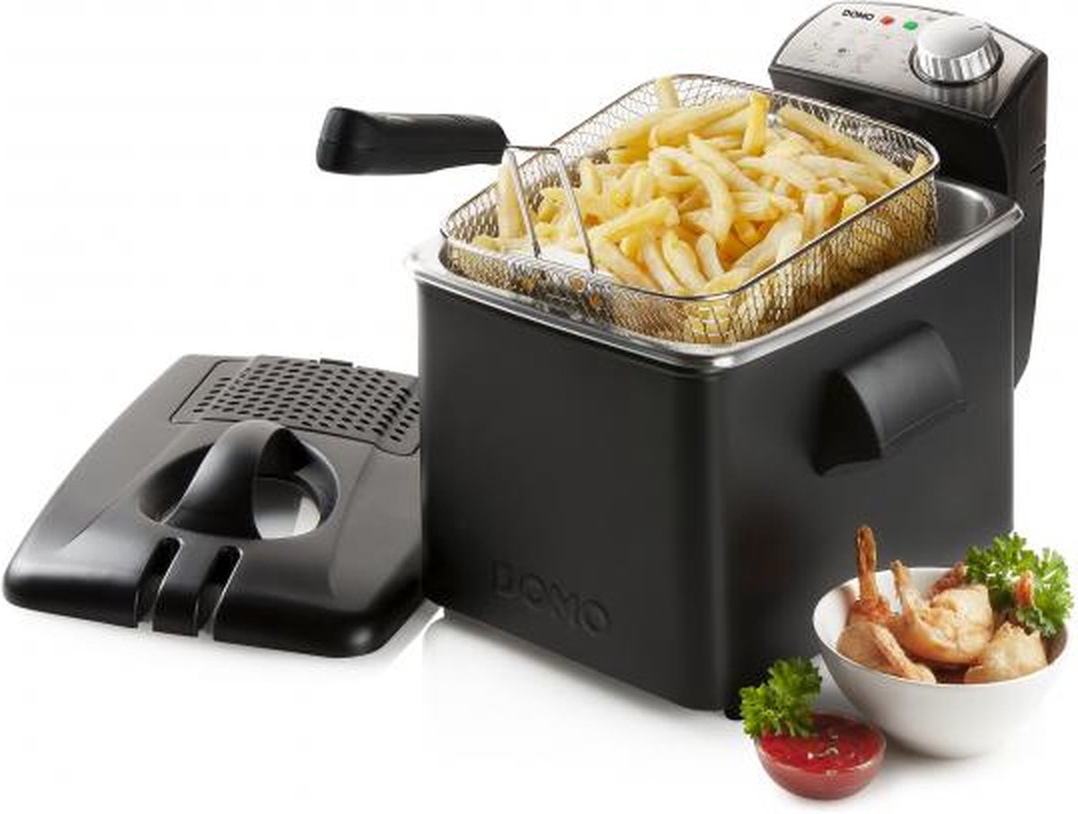 Domo DO1014FR friteuse Enkel 4,5 l Vrijstaand 3200 W Heteluchtfriteuse Zwart