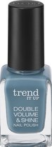 trend IT UP Nagellak Double Volume & Shine Nail Polish blauw-grijs 373, 11 ml