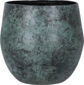 Ter Steege Bloempot-Sierpot Metaal Groen-Blauw-Grijs D 28 H 25 cm