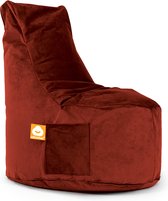 Whoober zitzak stoel Nice velvet bordeaux rood - Wasbaar - Zacht en comfortabel