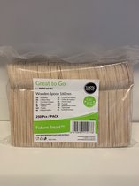 Huhtamaki - Great to go - Houten lepel - Bestek - Hout - Wegwerp - Duurzaam - Milieuvriendelijk - 16cm - 250st/pcs
