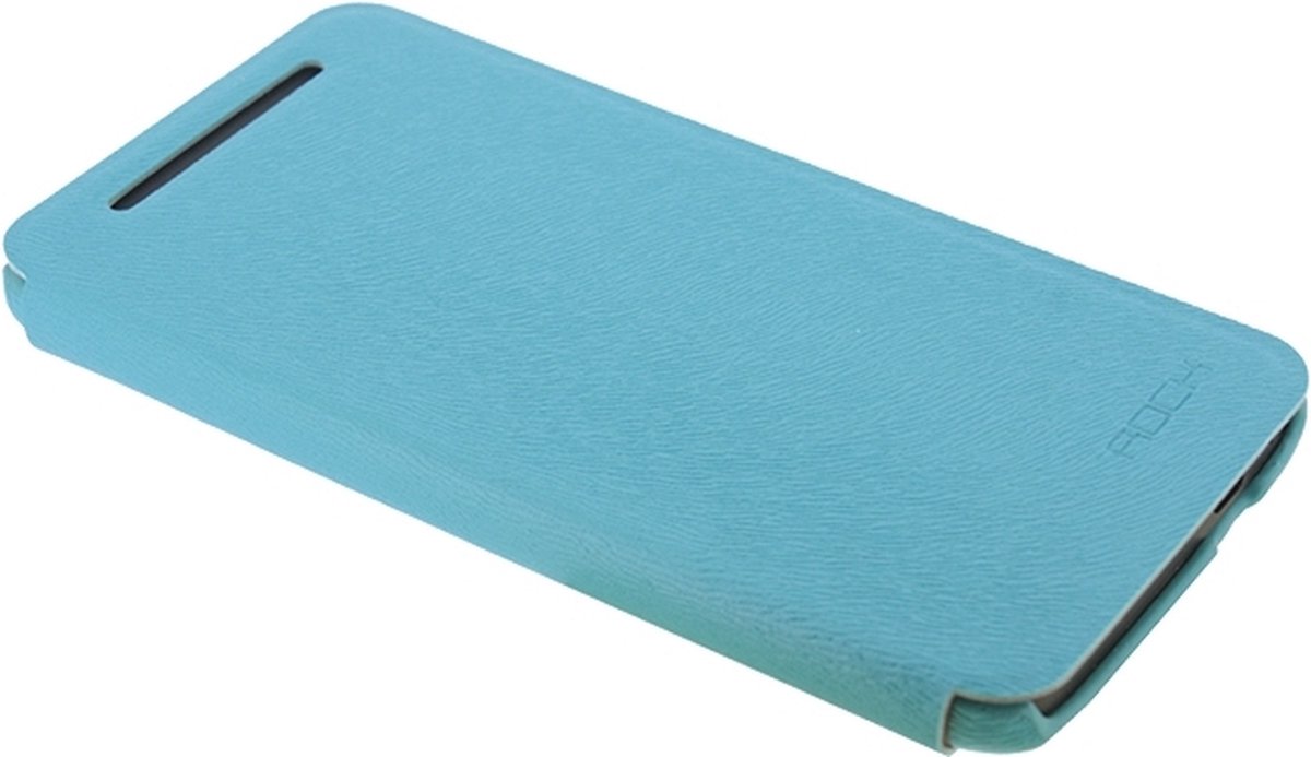 Rock Big City Leather Side Flip Case Light Blue HTC One