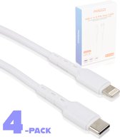 USB-C naar Lightning kabel - 2 meter - Geschikt voor iPhone/iPad/Airpods - Ondersteunt snelladen vanaf iPhone 8/X/XR/XS/11/12/13 - 2m - 3 PACK