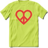 Valentijn Hart T-Shirt | Grappig Valentijnsdag Cadeautje voor Hem en Haar | Dames - Heren - Unisex | Kleding Cadeau | - Groen - XL