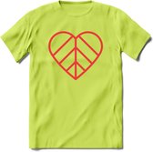 Valentijn Hart T-Shirt | Grappig Valentijnsdag Cadeautje voor Hem en Haar | Dames - Heren - Unisex | Kleding Cadeau | - Groen - L