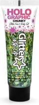 Holographic Chunky Glitter Face & Body Gel - Face jewels - Glitters gezicht - Festival make up - Green Envy