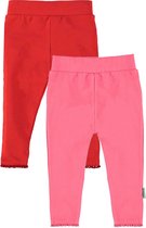 O'CHILL - 2pack leggings - Mirte rood  -Miley roze - Maat 80