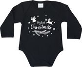Baby rompertjes - My first Christmas - maat 80 - lange mouwen - baby - baby kleding jongens - baby kleding meisje - rompertjes baby - kraamcadeau meisje - kraamcadeau jongen - zwan