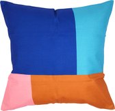 Kussenhoes  Texas | Colorblock | Linnenlook | 45 x 45 cm | Exclusief binnenkussen