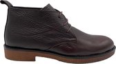 Herenschoenen- Veterschoenen- Leer laarzen- Comfort schoenen 1035- Leather- Bruin- Maat 42