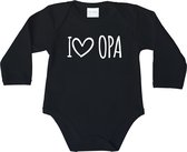 Baby rompertjes - I love opa - maat 80 - lange mouwen - baby - baby kleding jongens - baby kleding meisje - rompertjes baby - kraamcadeau meisje - kraamcadeau jongen - zwanger - st