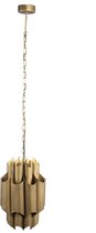 PTMD Terrin Ronde Hanglamp - H155 x Ø33 cm - Metaal - Goud