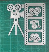 Metalen snijmal - fotocamera - fototoestel - camera - dia frame - stans mes - embossing - scrapbooking - kaarten maken