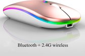 Draadloze Muis - 2.4 Ghz USB & Bluetooth - Computermuis Draadloos - Licht Roze