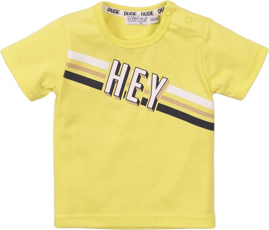 Dirkje - T-shirt jongens - Neon Yellow - Maat 68