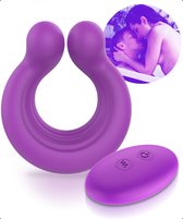 Cockring Vibrerend met Afstandsbediening - Sex Toys voor Koppels - Koppel Vibrator - Paars