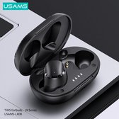 USAMS Bt 5.0 Extra Mini Tws True Draadloze Oordopjes - Koptelefoon Oordopjes Gevoelige Touch Control Headset Hoofdtelefoon Voor Iphone , Android Apparaten Zwart