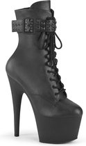 Pleaser Plateau Laarzen, Paaldans schoenen -36 Shoes- ADORE-1020STR US 6 Zwart