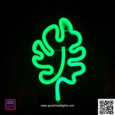 MONSTERA | NEON-SIGN - TAFELMODEL | Neon led sign - Kunststof - Niet verstelbaar - Voor binnen - Geen fitting - Aan/uit schakelaar - op product - USB - Batterij - Geen personage