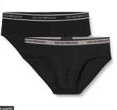 Emporio Armani Core Logoband 2P Brief Mannen Onderbroek - NERO/NERO - Maat M